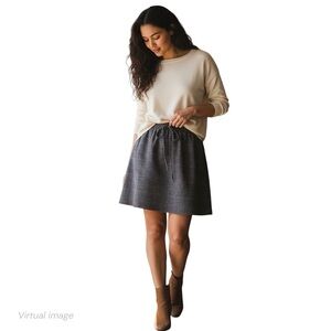 LOFT Charcoal Skirt